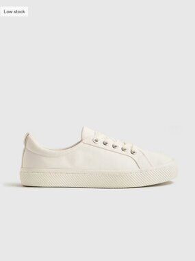 Quince White Canvas Everyday Sneakers Cotton Low Top Size 9.5 New With Tags